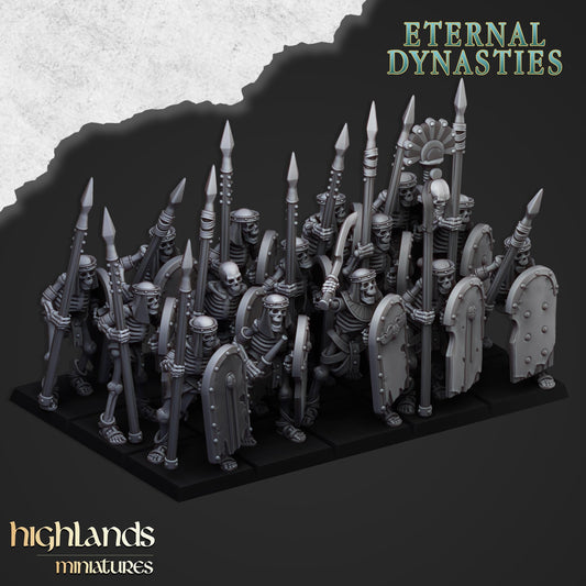Ancient Skeletal Warriors with Spear 13 Miniaturen