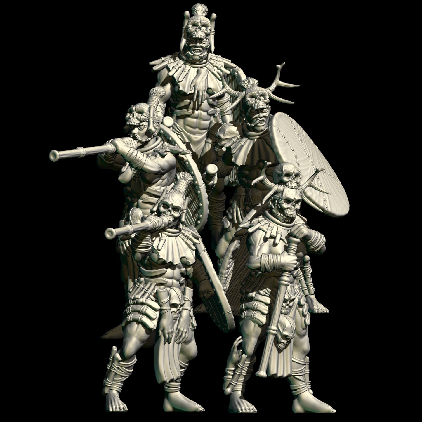 United Tribes - Amazon Cannibal Huntresses ( 5 Miniaturen )