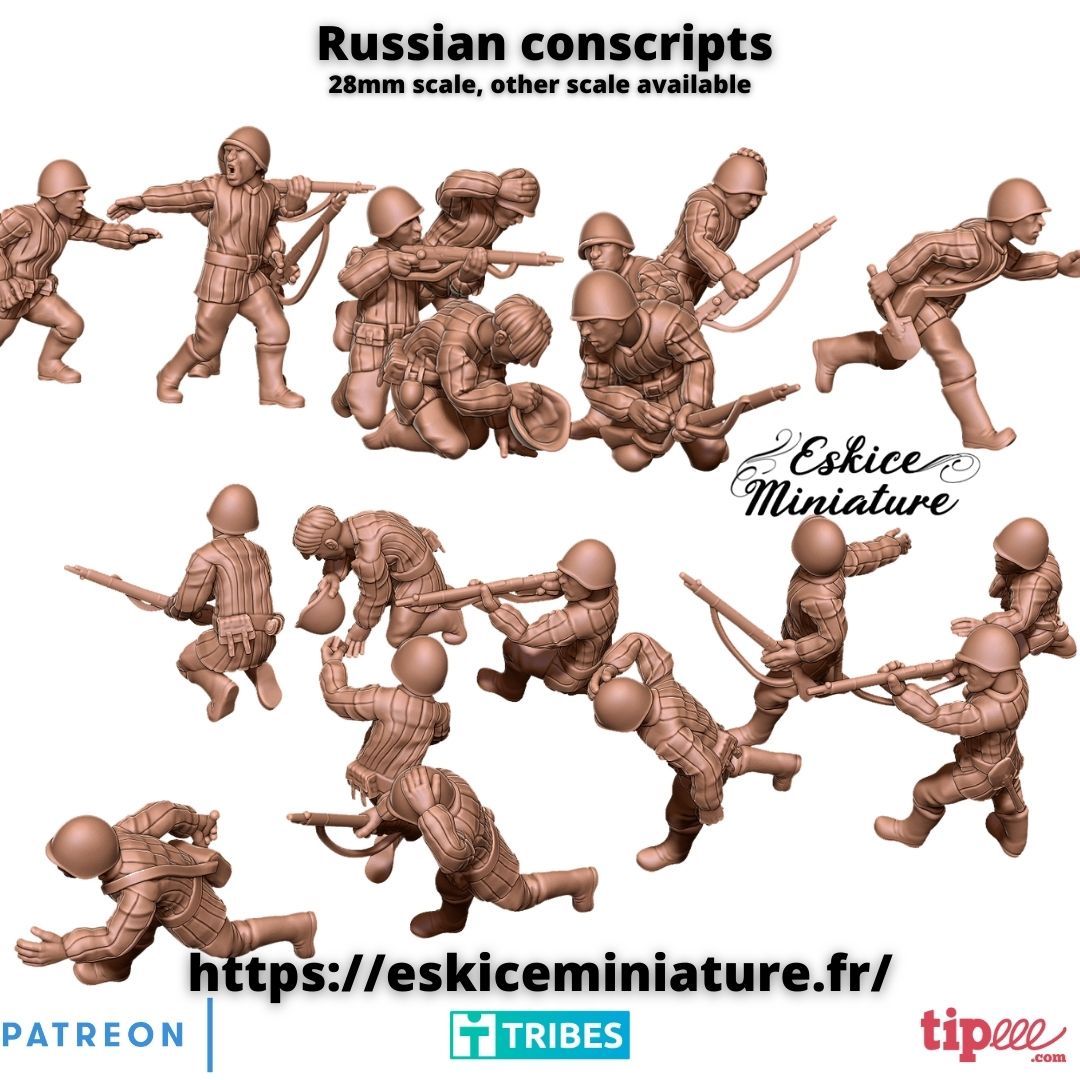 Sowjetische Wehrpflichtige ( 10 Miniaturen )