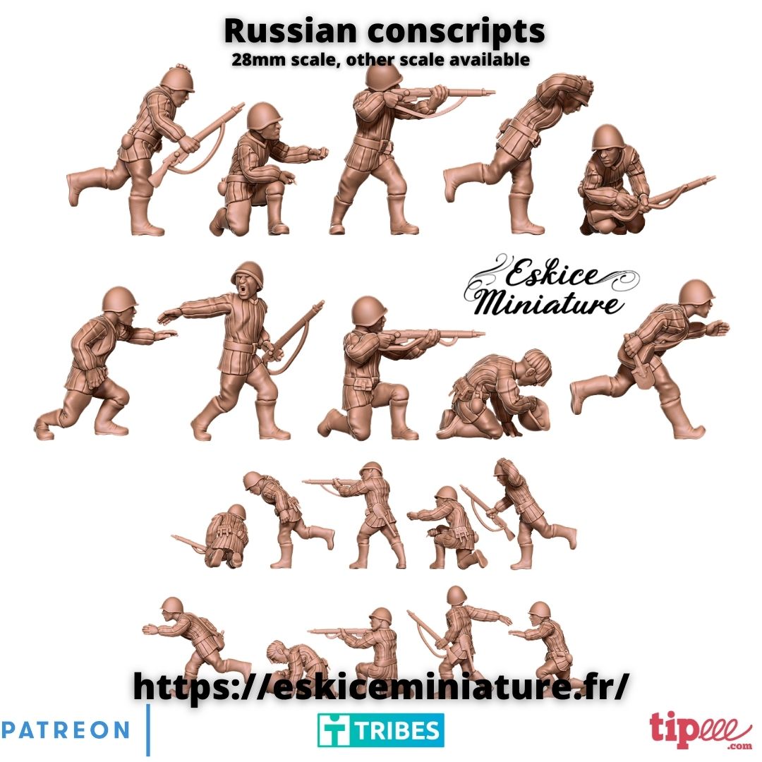 Sowjetische Wehrpflichtige ( 10 Miniaturen )