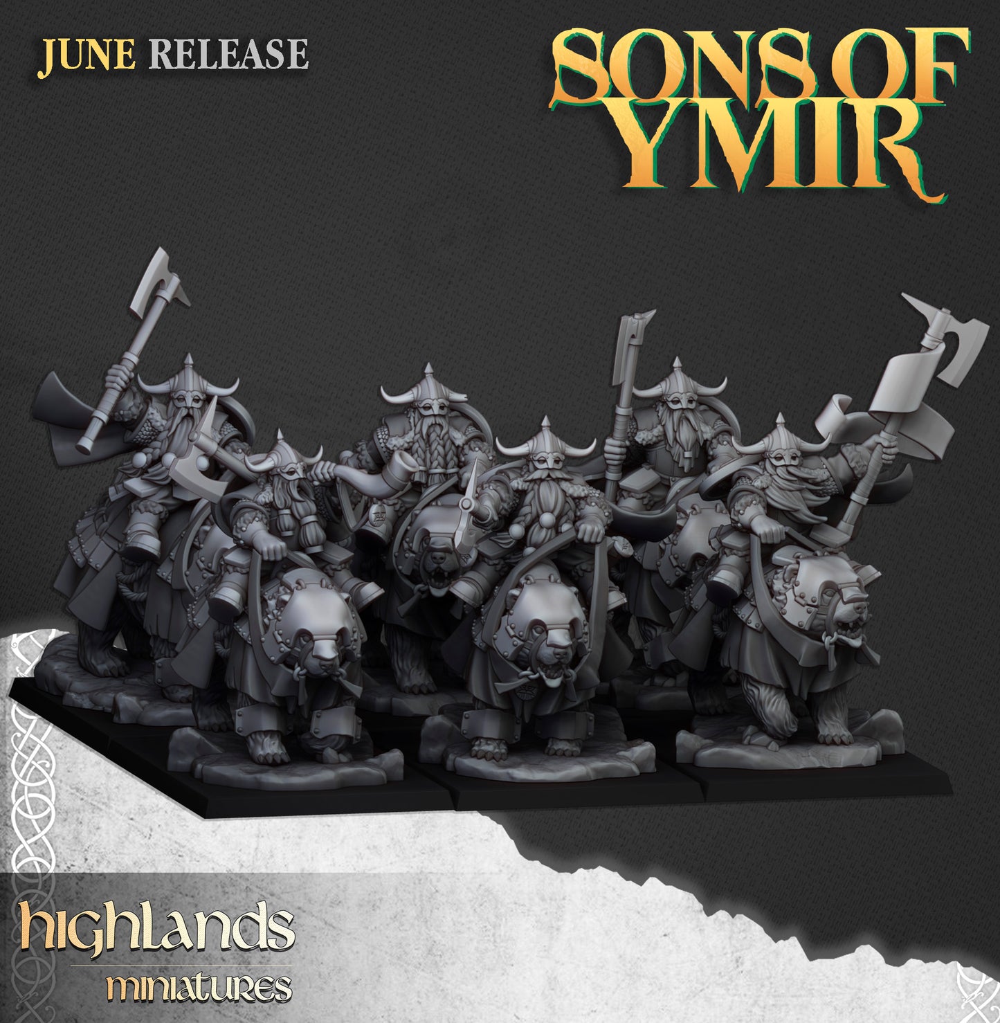 Mounted Heavy Dwarfs ( 6 Miniaturen )