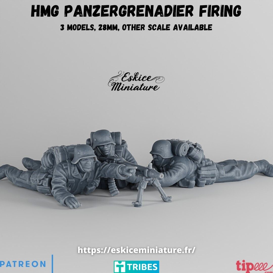 HMG Panzergrenadier Firing Team ( 3 Miniaturen )
