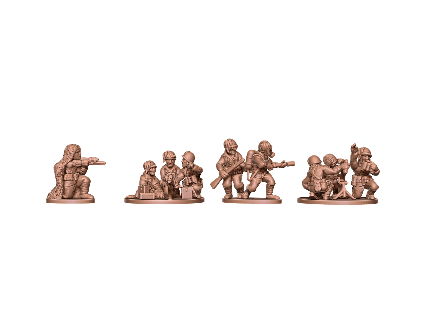 Bersaglieri Infantry ( 4 Miniaturen)