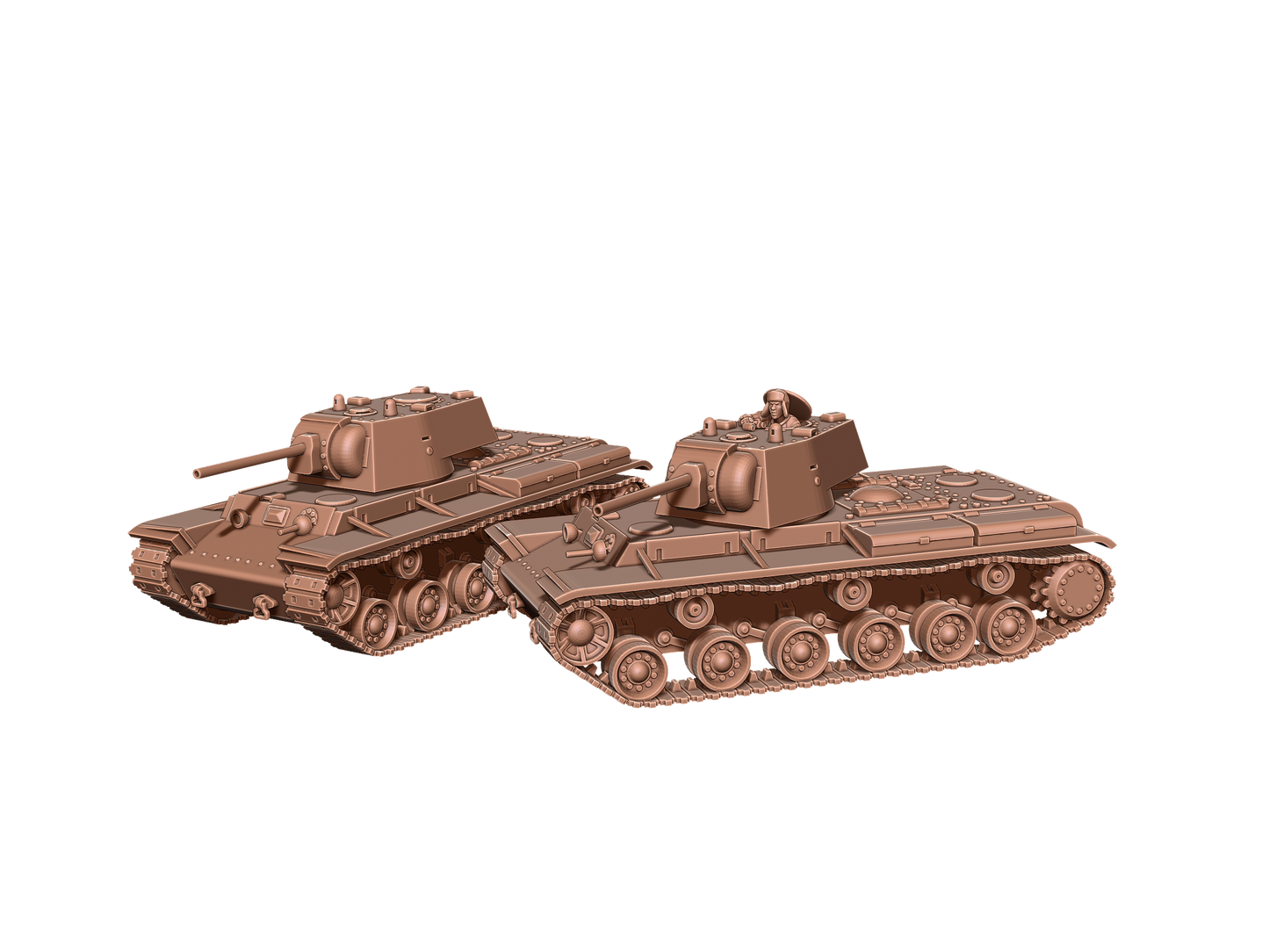Russian KV1 heavy tank with tank commander