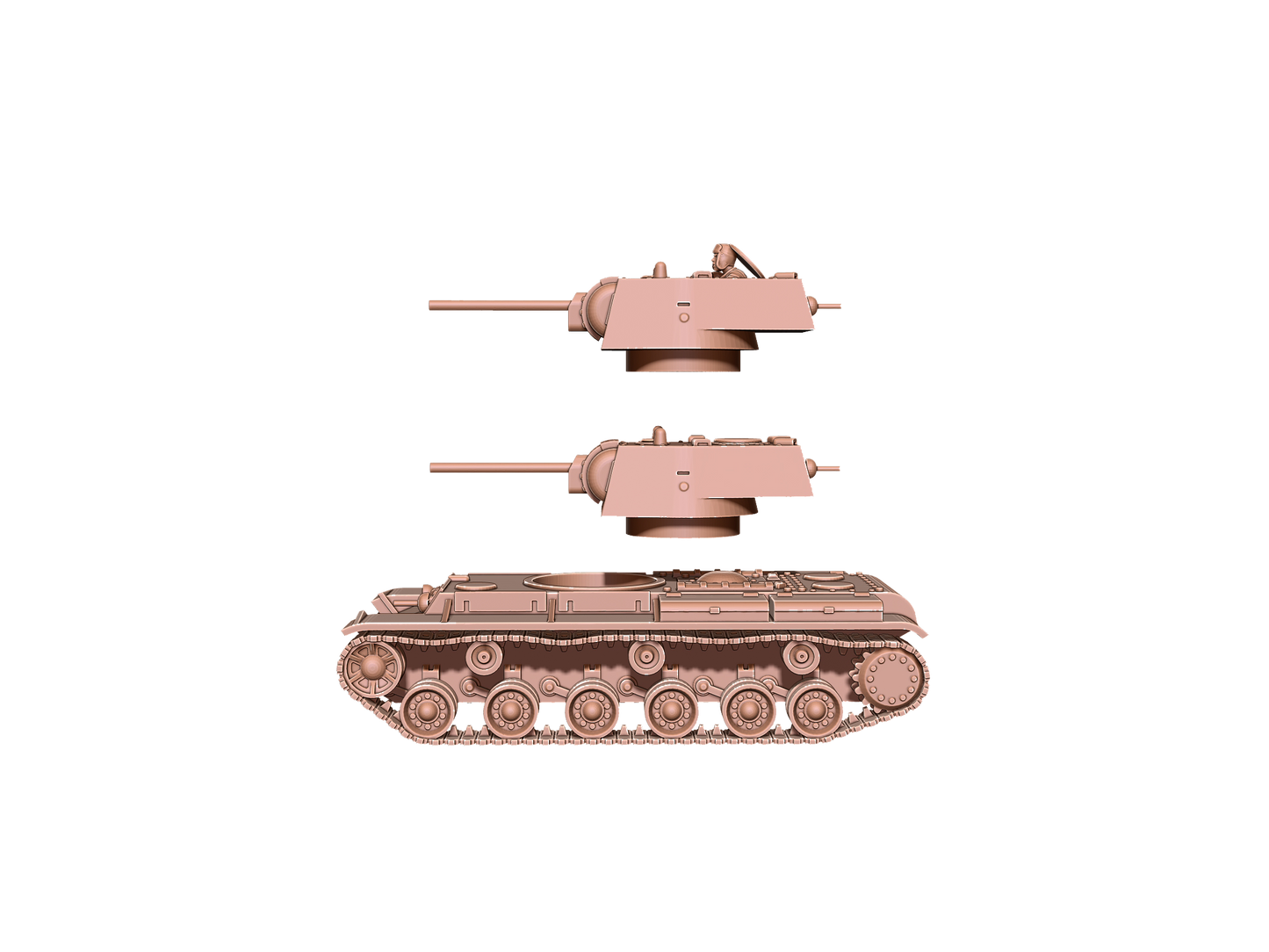 Russian KV1 heavy tank with tank commander