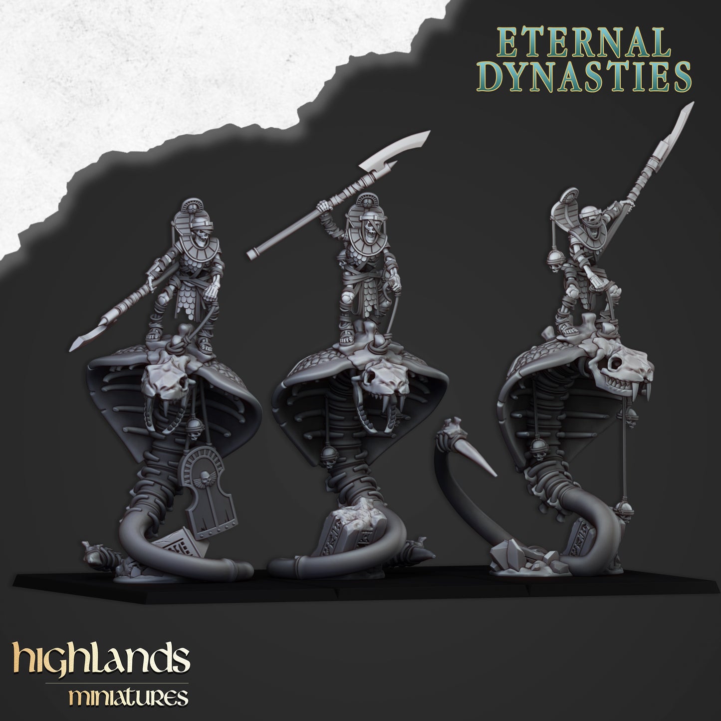 Ancient Guard on Great Snakes Core Units ( 3 Miniaturen )