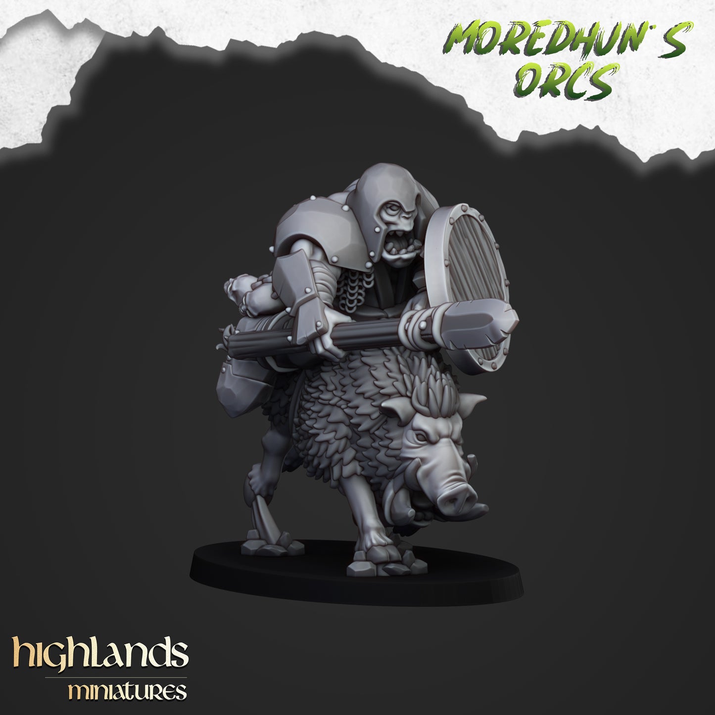 MOUNTED ORCS ON BOARS ( 8 Miniaturen )