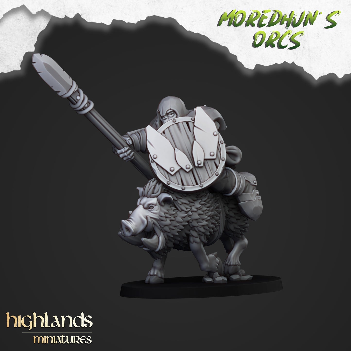 MOUNTED ORCS ON BOARS ( 8 Miniaturen )