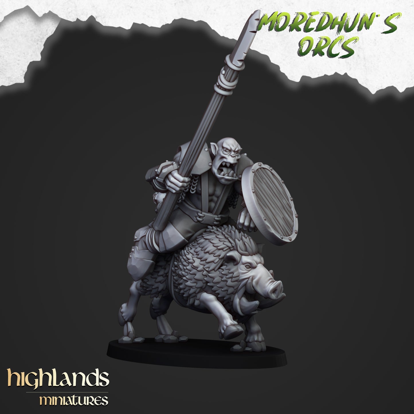 MOUNTED ORCS ON BOARS ( 8 Miniaturen )