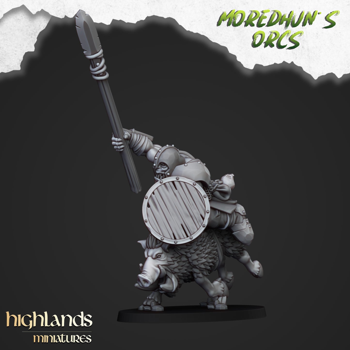 MOUNTED ORCS ON BOARS ( 8 Miniaturen )