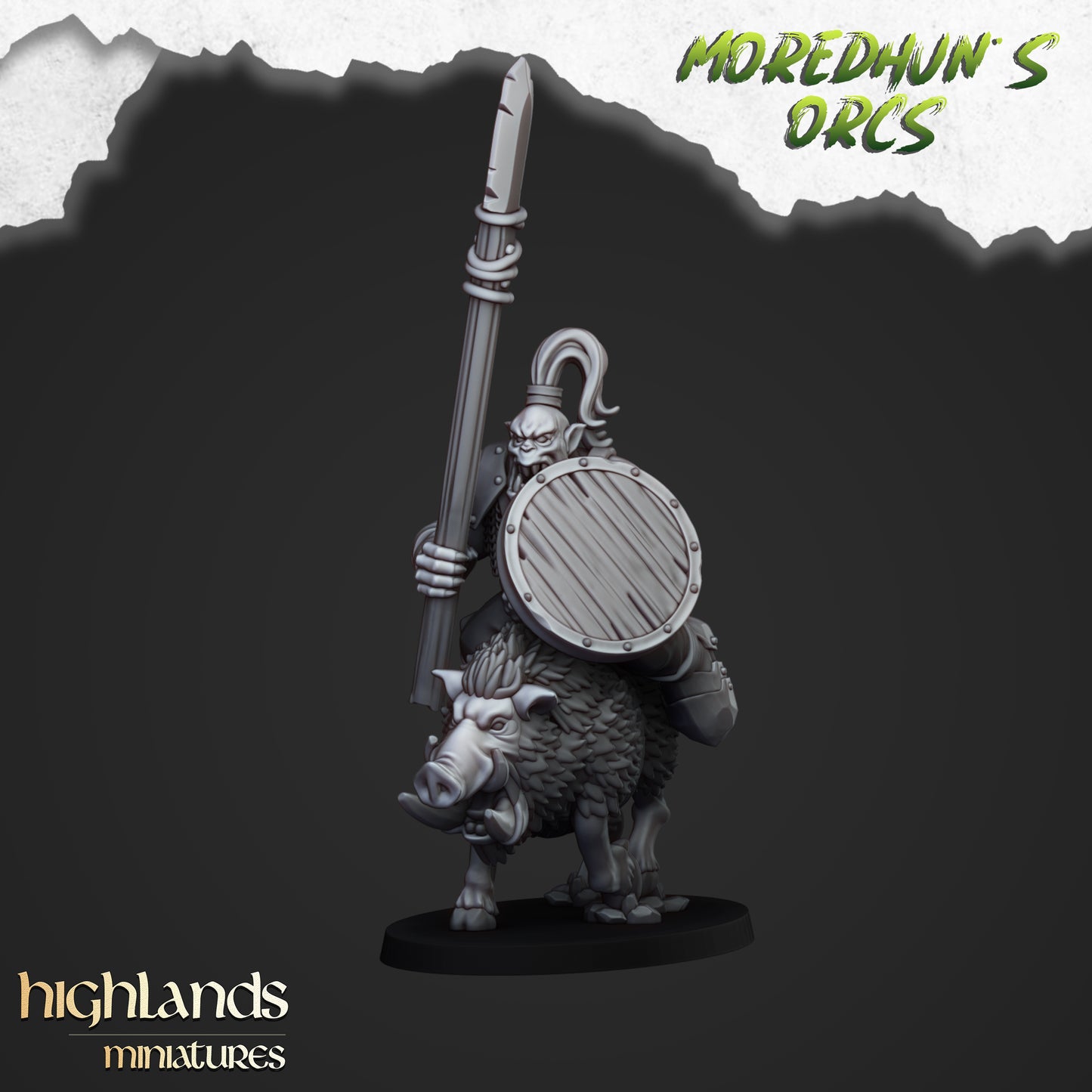 MOUNTED ORCS ON BOARS ( 8 Miniaturen )