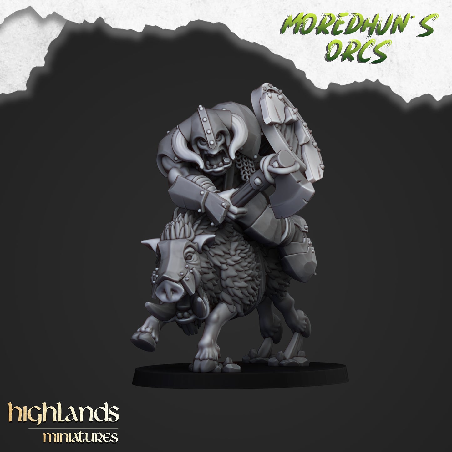 MOUNTED ORCS ON BOARS ( 8 Miniaturen )