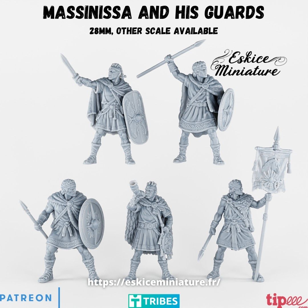Massinissa and His Guards (5 Numidian heroes)