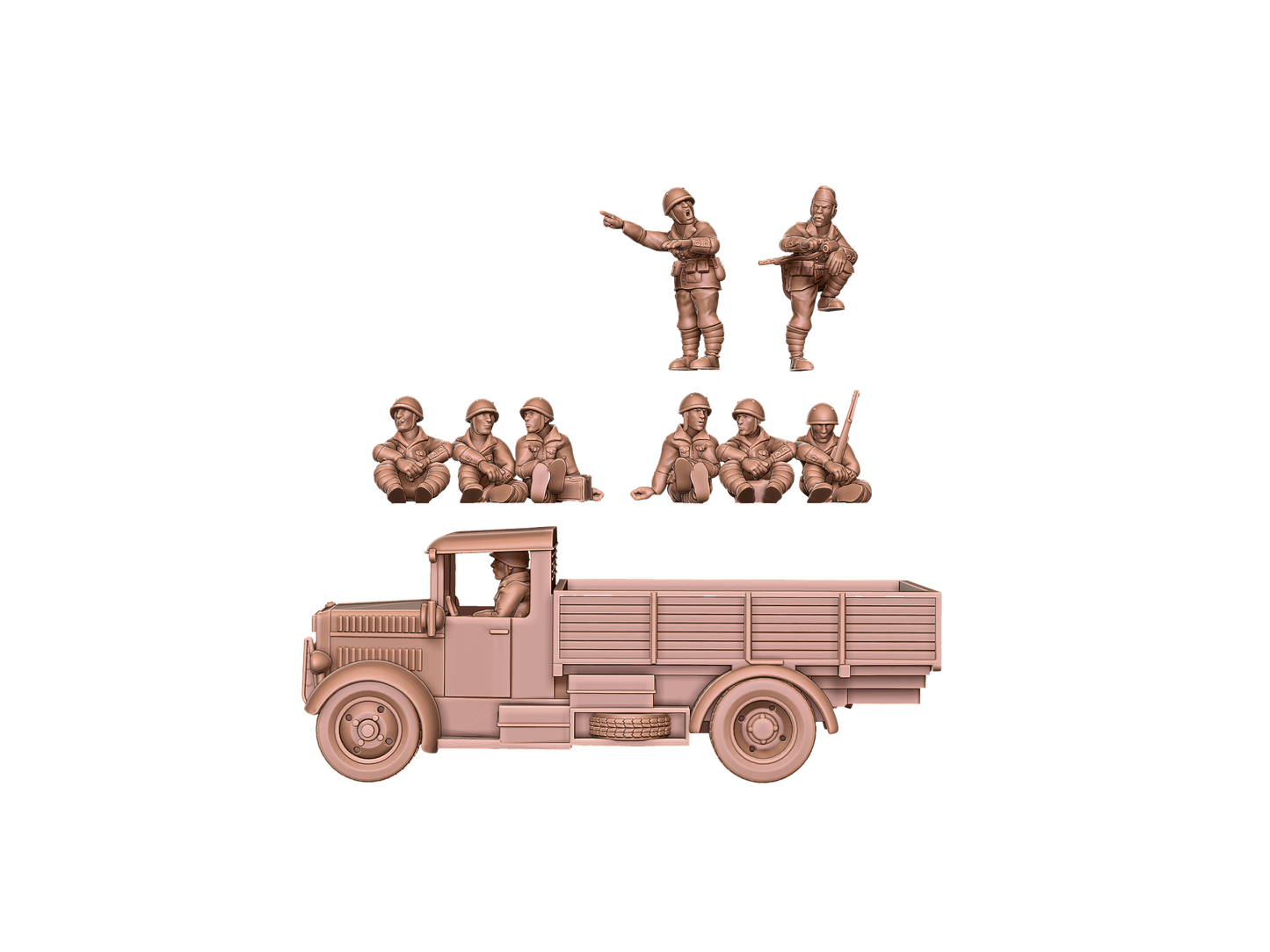 Fiat SPA transport truck ( 3 Miniaturen )