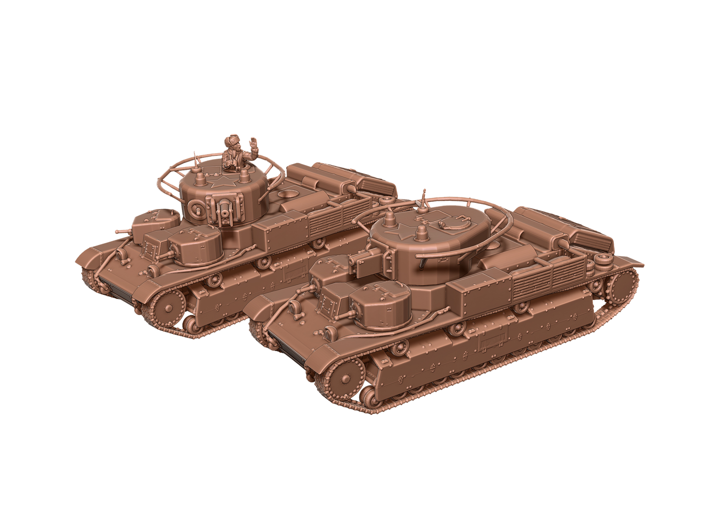 Russian T28 tank mit variablen Türmen