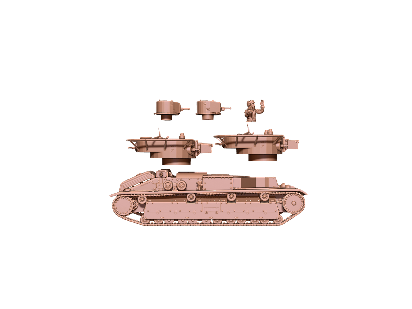 Russian T28 tank mit variablen Türmen
