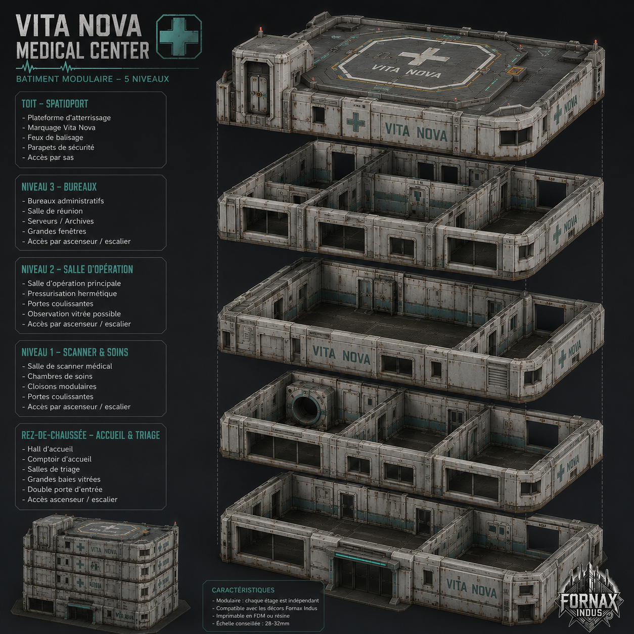 Vita Nova Hospital - large multi-level modular building