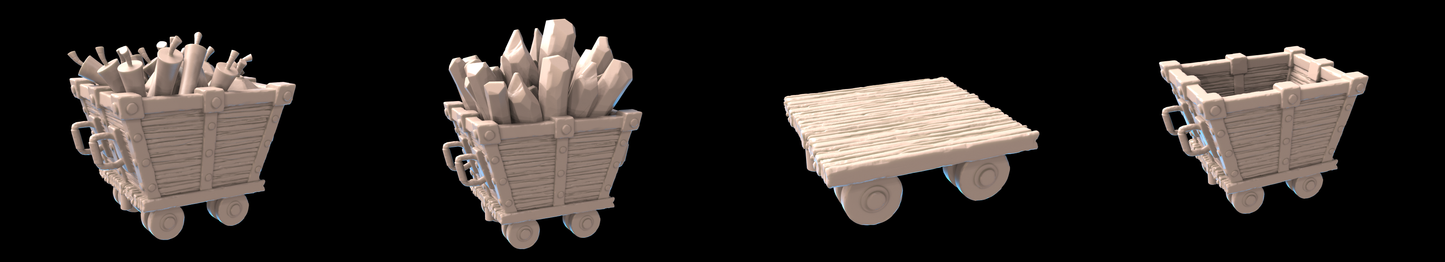 Mine Carts ( 4 Pcs. )