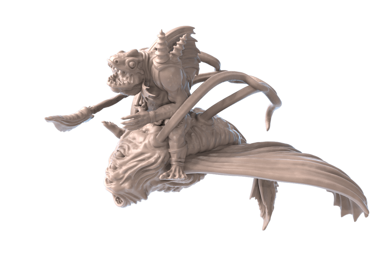 Fishfolk mounted ( 4 Miniaturen )