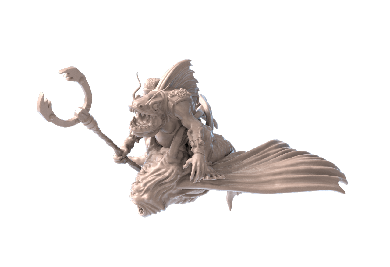 Fishfolk mounted ( 4 Miniaturen )