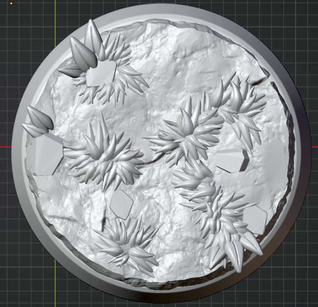 10x 25mm Gras-Rundbase