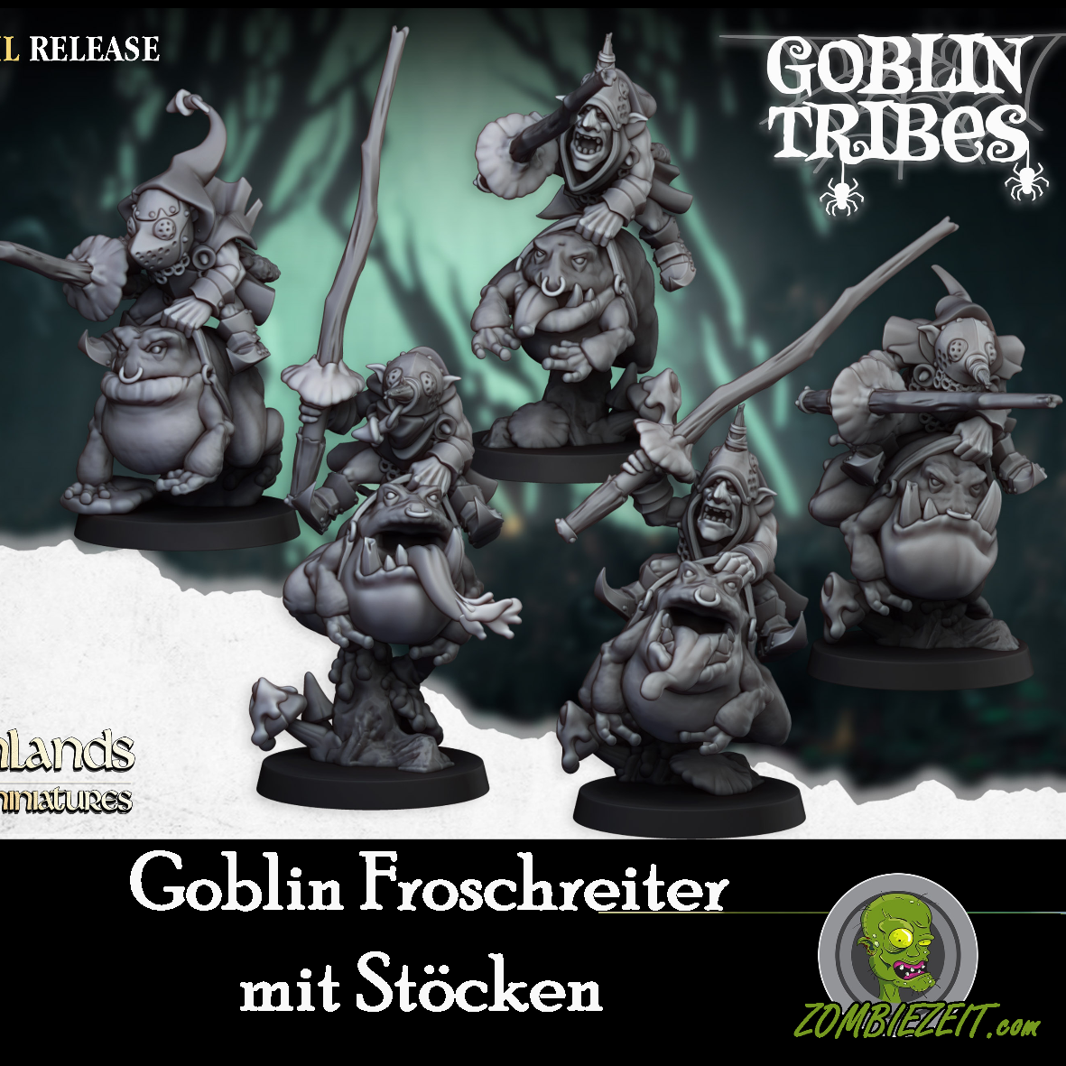 Goblin Froschreiter mit Stöcken