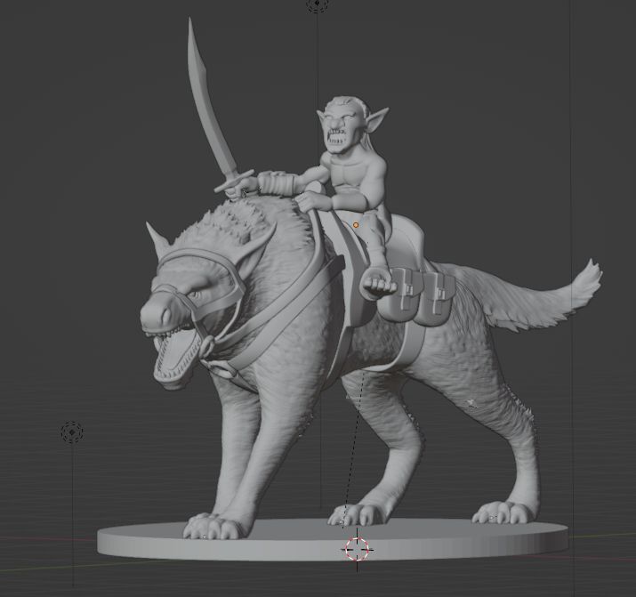 Goblin Wolf Reiter 40mm