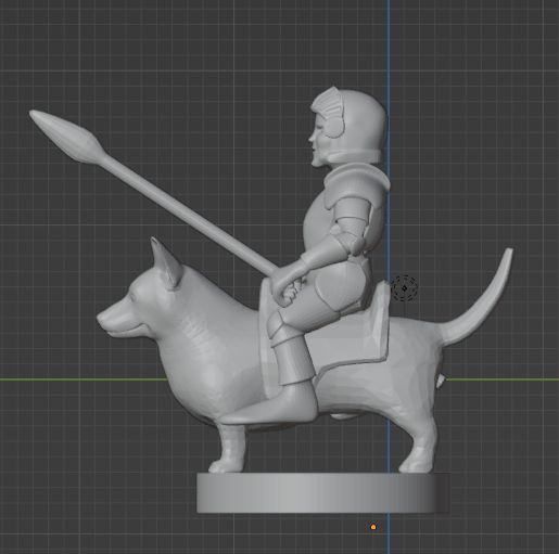 Halbling Kavallerist auf Corgi