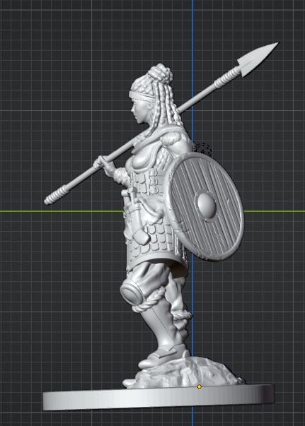 XL Schildmaid mit Speer
