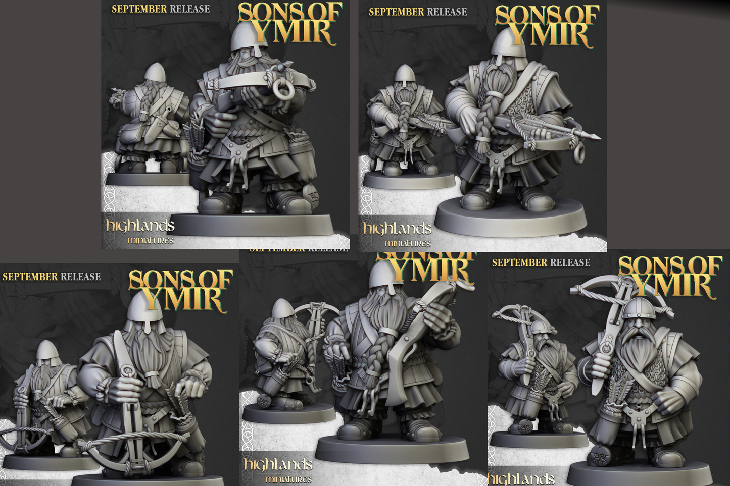Dwarf Crossbowmen Core Set ( 5 Miniaturen )