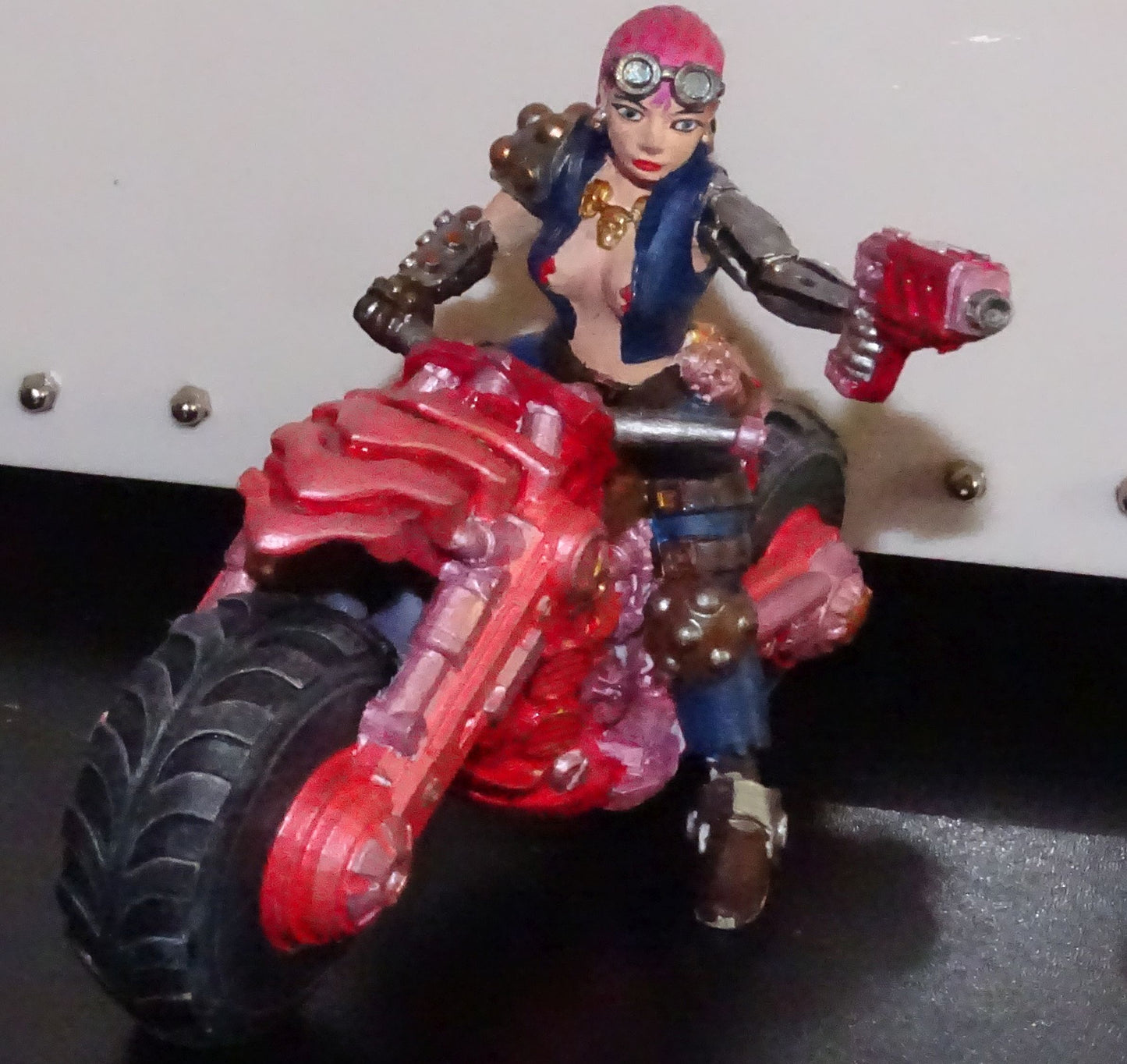 Cyberpunk Biker with Gun