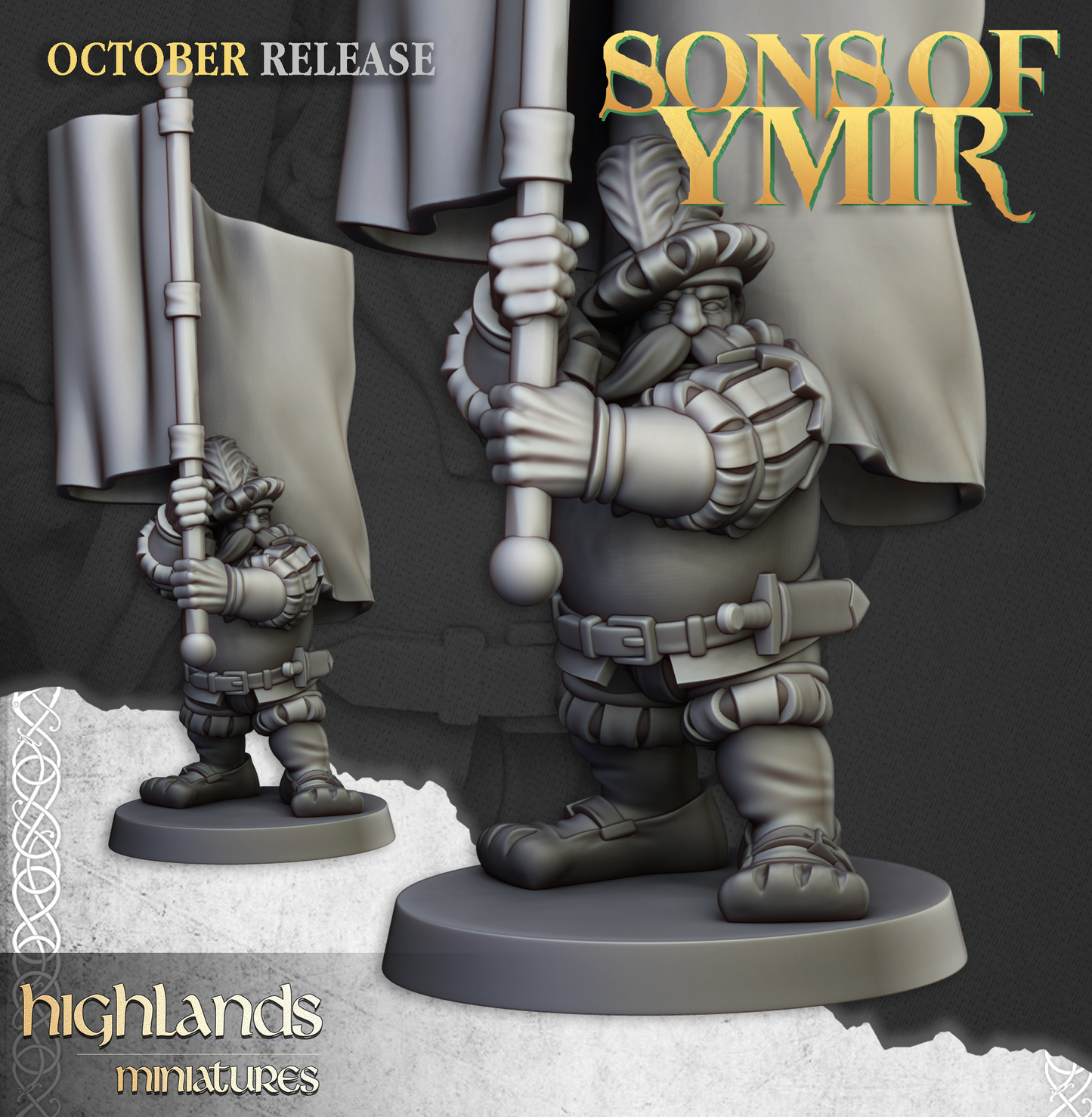 Dwarf Pikeman Bannerträger