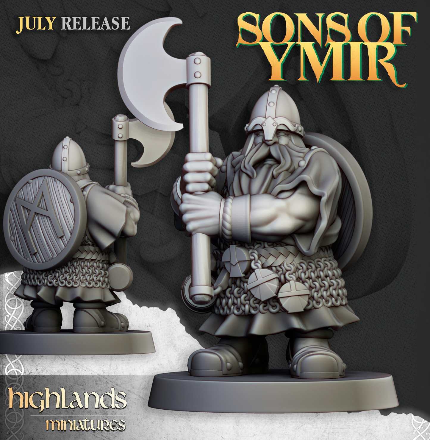 Two handed Dwarf Warrior ( 5 Miniaturen )
