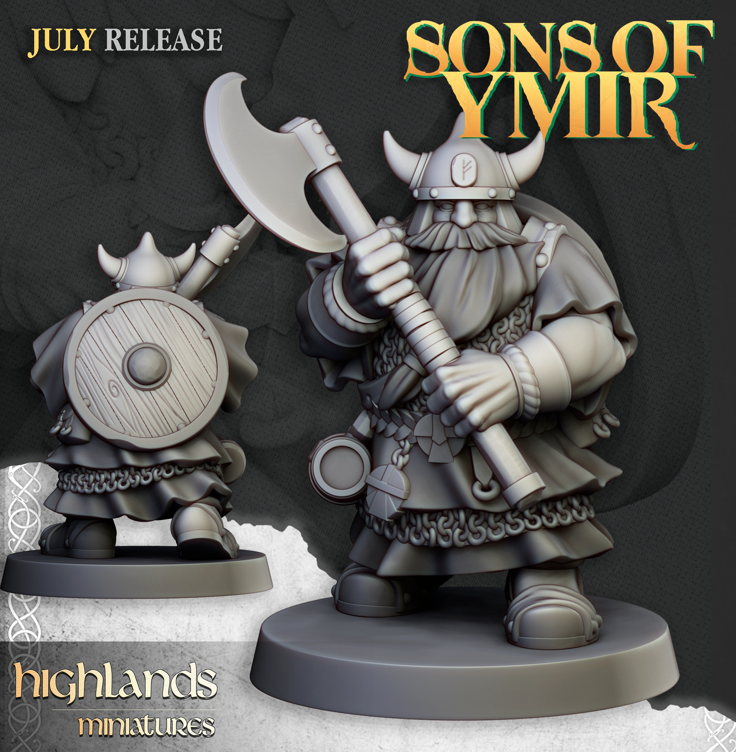 Two handed Dwarf Warrior ( 5 Miniaturen )