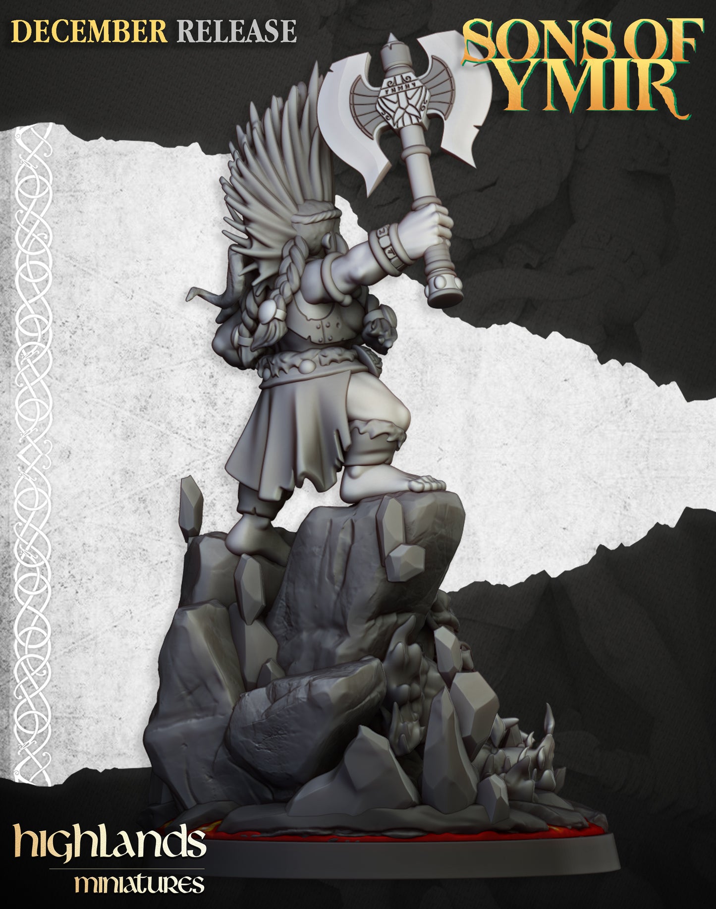 Female Dwarf Demonseeker mit Szenischer Base