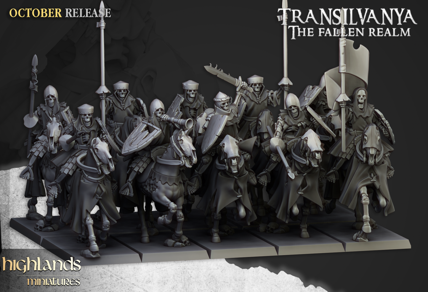Mounted Skeletons Set 7 Miniaturen