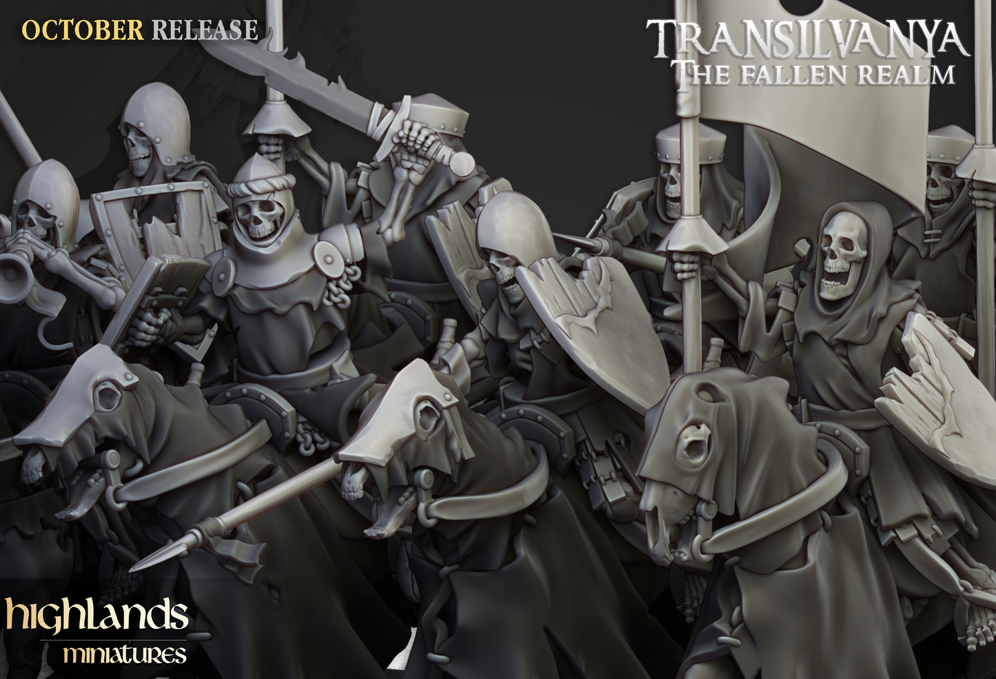 Mounted Skeletons Set 7 Miniaturen
