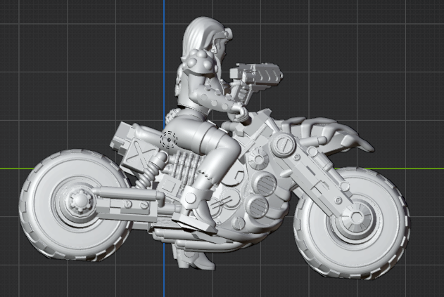 Cyberpunk Biker with Gun