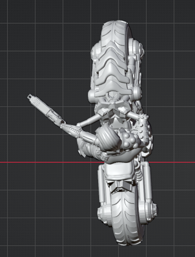 Cyberpunk Biker with Gun