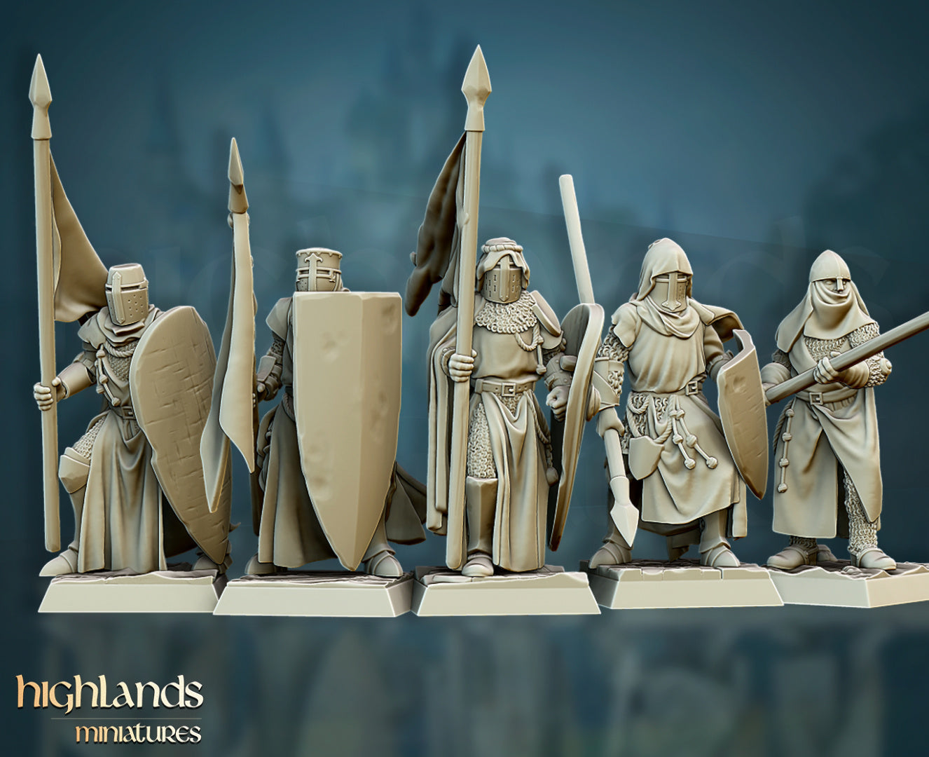 Crusaders Set 5 Miniaturen
