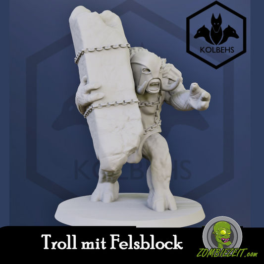 Troll mit Felsblock