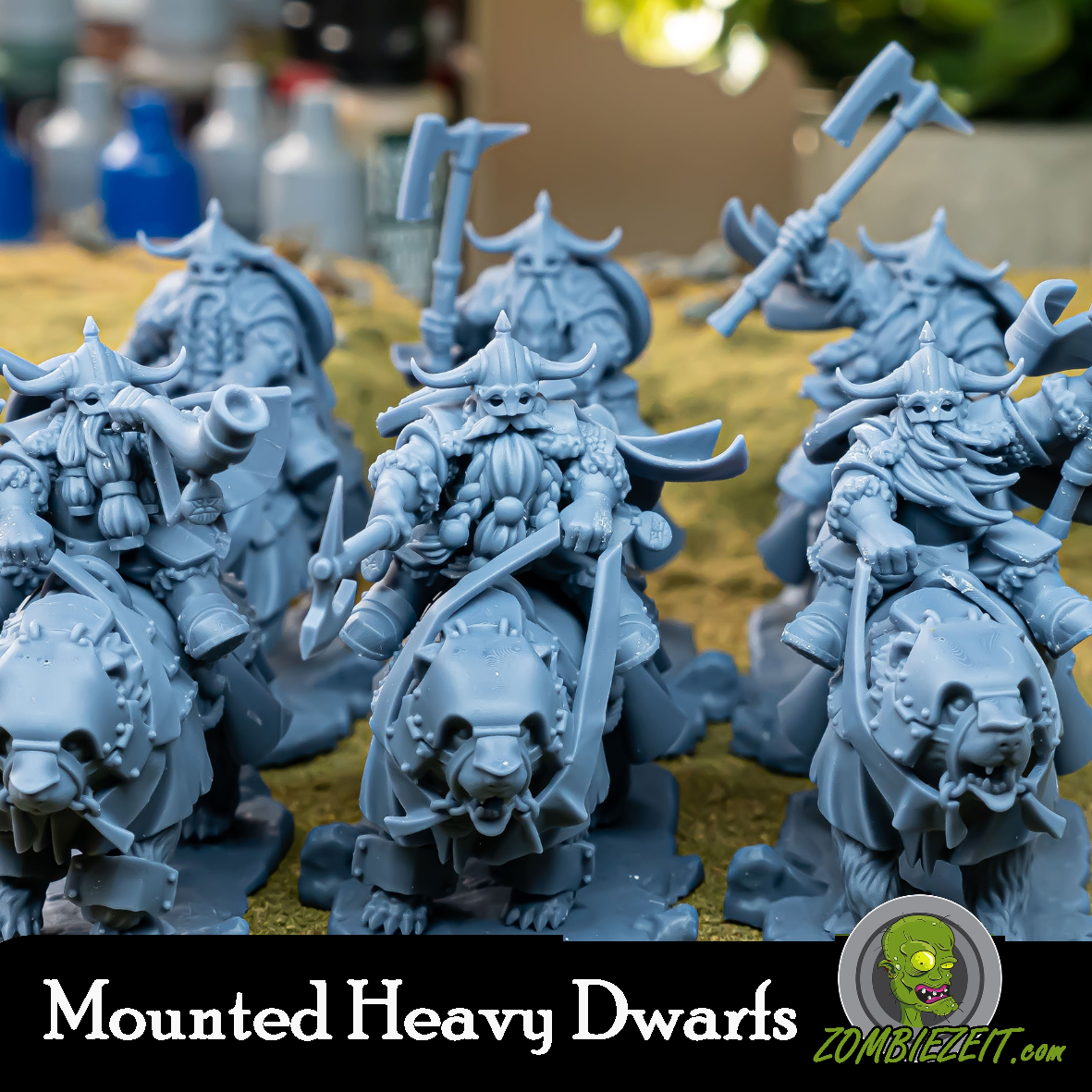 Mounted Heavy Dwarfs ( 6 Miniaturen )