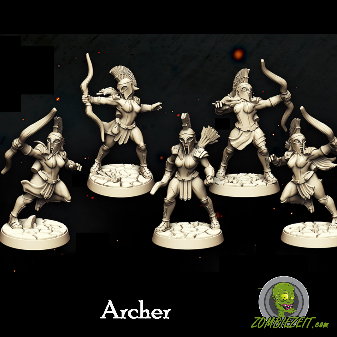 Spartian Archer mit Helmen ( 5 Miniaturen )