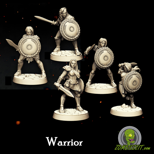 Spartian Warrior ohne Helme ( 5 Miniaturen )