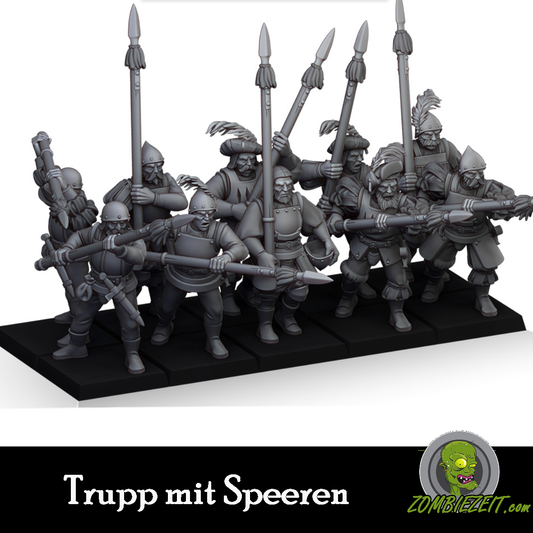 Sunland Trupp mit Speeren ( 10 Miniaturen )