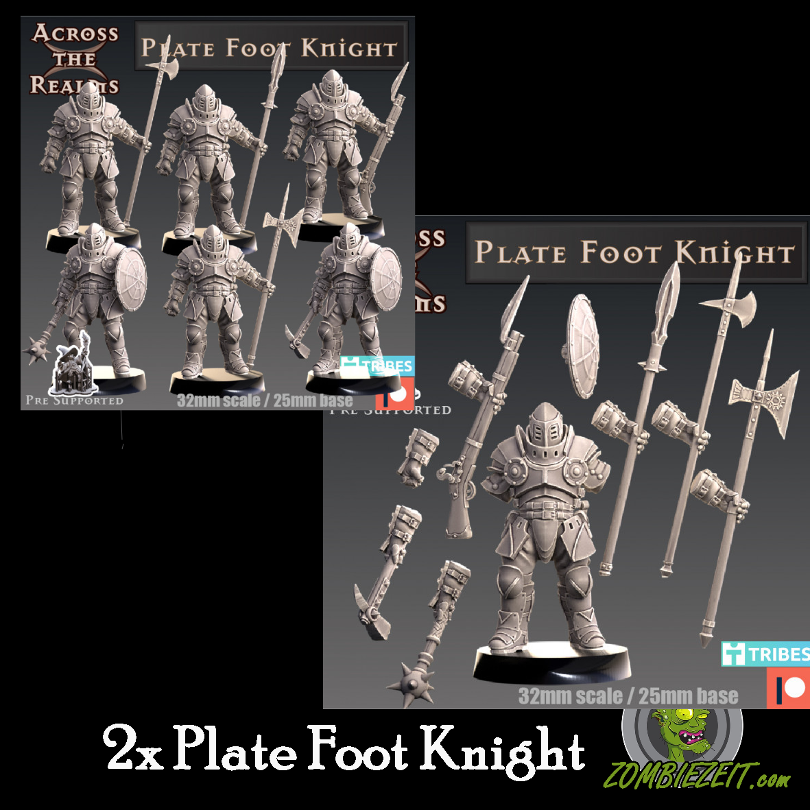 Plate Foot Knight ( 2 Miniaturen )