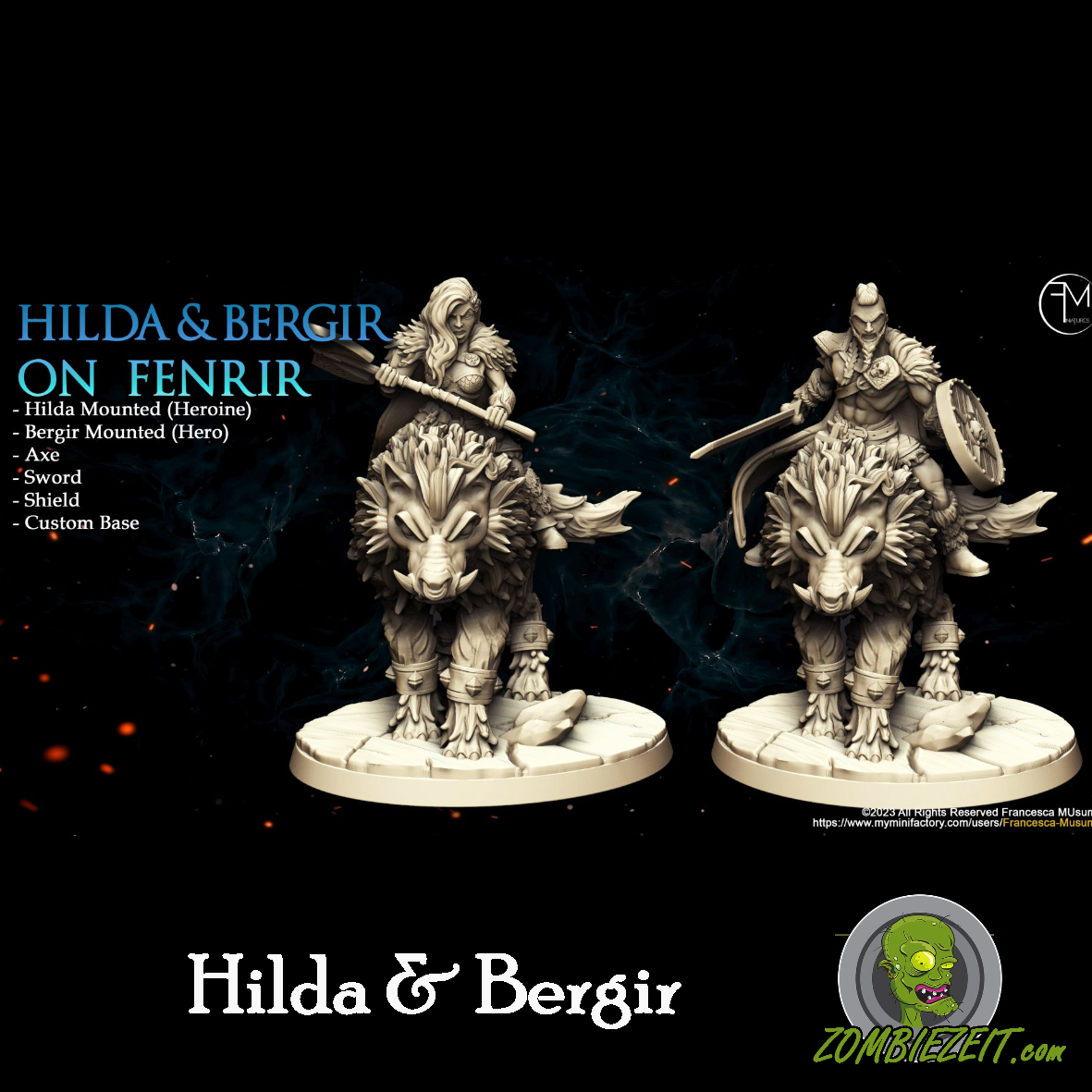 Hilda & Bergir auf Fenrir