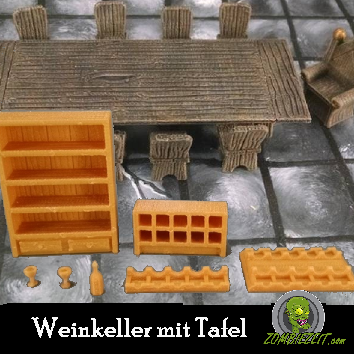 Weinkeller mit Tafel