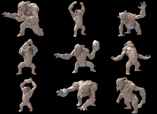 Yeti - Set ( 9 Miniaturen )