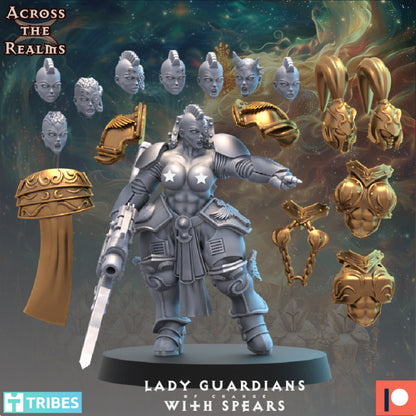 Guardian Ladies with Spears ( 5 Miniaturen )